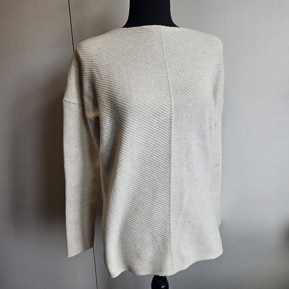 💙 Denver Hayes szS Relaxed Fit Classic Cream Chevron Sweater